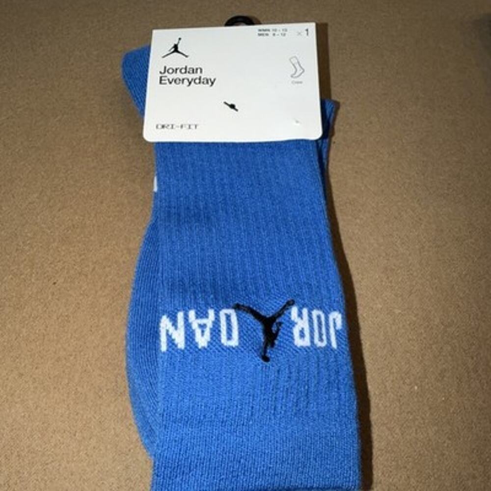 Jordan Men’s Everyday Crew Socks Blue If3100-400 Size: L 8-12